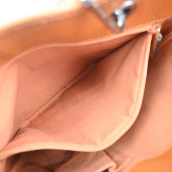 GUCCI Logo GG Pattern Shoulder Bag Canvas Leather Brown Orange SHW Italy - Picture 12 of 15